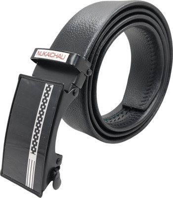 NUKAICHAU Men Formal, Casual, Evening, Party Black Artificial Leather, Texas Leatherite Belt