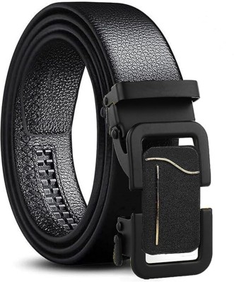 LAER Men & Women Casual, Evening, Formal, Party Black Genuine Leather, Artificial Leather Belt