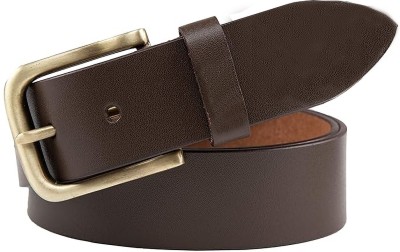 AZIBO Men Casual, Evening, Formal, Party Brown Genuine Leather Belt