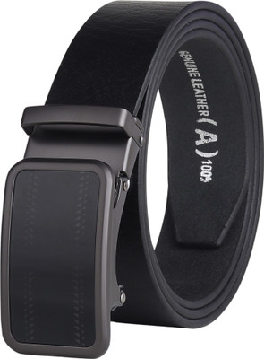 Roadster Men Formal Black Genuine Leather Belt