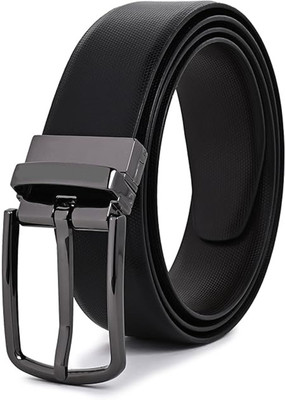 Micron Men Casual, Formal, Party, Evening Black Genuine Leather Reversible Belt