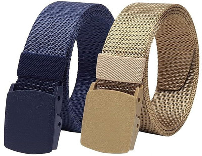 At Fashionn Men Formal Multicolor Nylon Belt