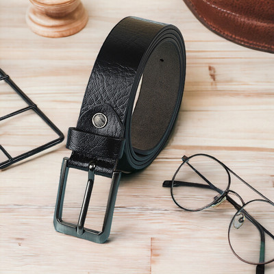PROVOGUE Men Formal, Casual, Evening, Party Black Genuine Leather Belt