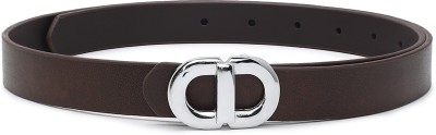 Crusset Women Casual Brown Artificial Leather Reversible Belt