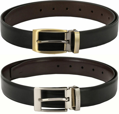 Pacific Gold Men Formal Tan, Brown, Black Artificial Leather Belt