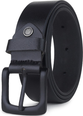 Roadster Men Formal Black Genuine Leather Belt