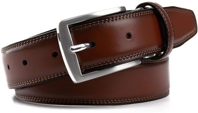 AZIBO Men Casual, Evening, Formal, Party Brown Texas Leatherite Belt