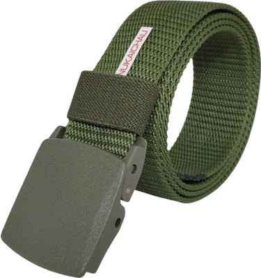 NUKAICHAU Boys Casual, Evening, Party Green Nylon Belt