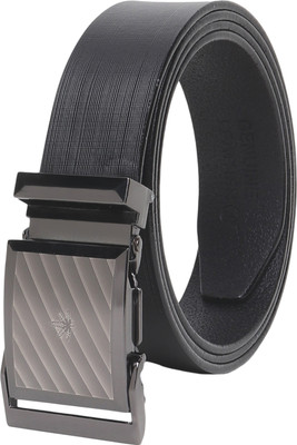 LOOPA Men Formal, Casual, Evening, Party Black Genuine Leather Belt