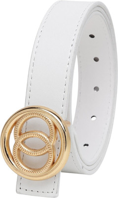 Dressberry Women Formal, Casual, Evening, Party White Artificial Leather Belt