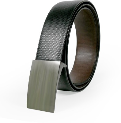 USL Men Formal Black Texas Leatherite Reversible Belt