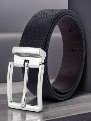 KILLER Men Formal Black Artificial Leather Reversible Belt