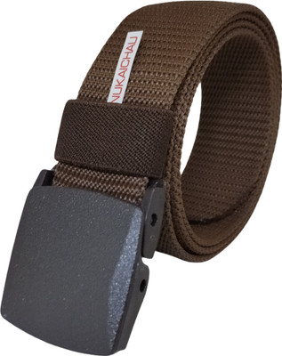 NUKAICHAU Men Casual, Evening, Party Brown Nylon Belt