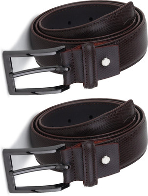 Pacific Gold Men Formal Brown, Brown Artificial Leather Belt