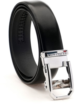 U.S. POLO ASSN. Men Casual Black Genuine Leather Belt