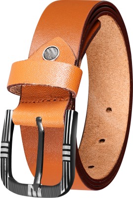 Jaxer Men Casual, Evening, Formal, Party Tan Genuine Leather Belt