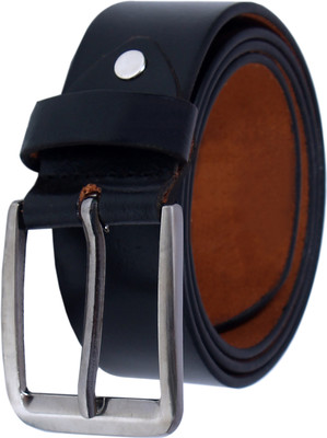 ZNB Men Casual, Evening, Formal, Party Black Genuine Leather Belt