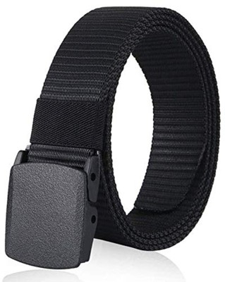 Glowme Men Casual, Formal, Party Black Nylon Reversible Belt