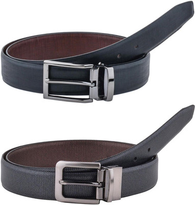 Pacific Gold Men Formal Brown, Black Artificial Leather Belt