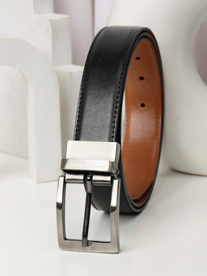 ZEVORA Men Casual, Formal Tan Genuine Leather Reversible Belt