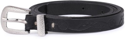 TRYSCO Women Casual, Formal, Party Black Genuine Leather Reversible Belt