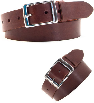 zeepzone Men & Women Casual, Evening, Formal, Party Brown Artificial Leather Belt