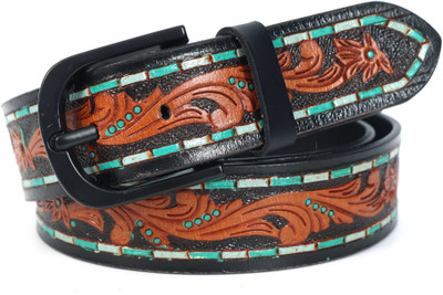 Celtic Men Casual Brown Genuine Leather Belt