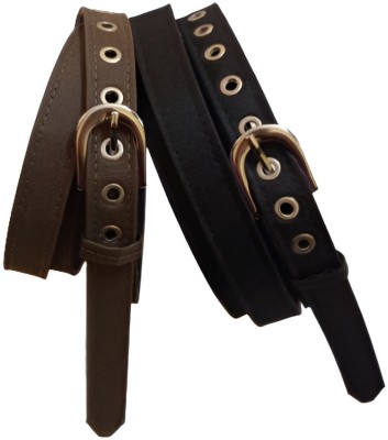 Justin Dustin Women Black, Brown Fabric Belt