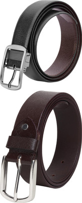 Jungler Men Evening, Party, Formal, Casual Black, Brown, Brown Genuine Leather Belt