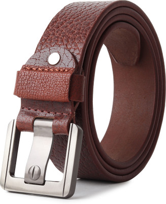 EXOCOETUS Men Formal, Casual, Evening, Party Tan Genuine Leather Belt