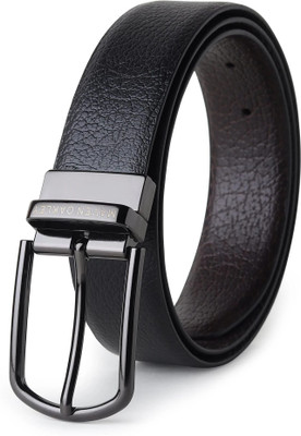Maven Oakley Men Formal, Casual, Party Black Genuine Leather Reversible Belt