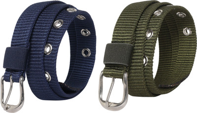 ZACHARIAS Boys & Girls Casual Blue, Green Nylon, Canvas Belt