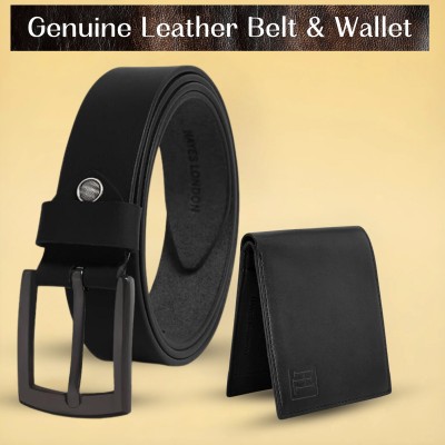 Hayes London Men Black, Black Genuine Leather Belt