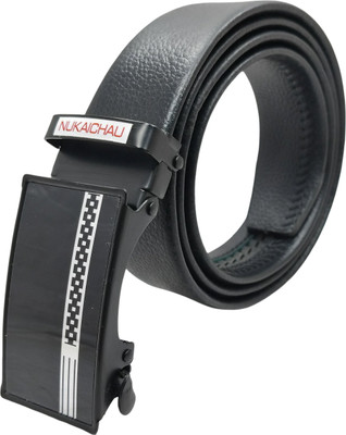 NUKAICHAU Men Formal, Casual, Evening, Party Black Artificial Leather, Texas Leatherite Belt