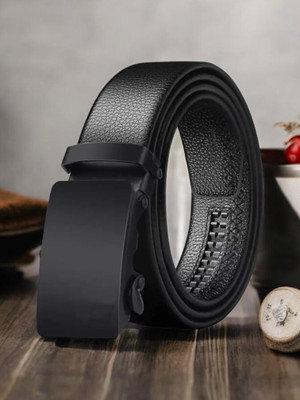 ShopGlobal Men Casual Black Artificial Leather Belt