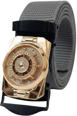 Niddleman Men Casual, Formal Grey Nylon Belt