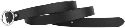 WISHMASTERS Girls Casual Black Artificial Leather Belt