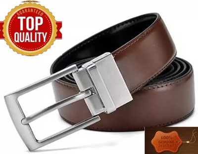Alton Boys & Girls Casual, Party, Evening, Formal Black, Brown Genuine Leather Reversible Belt