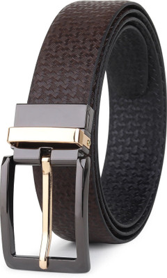 EXOCOETUS Men Formal, Casual, Evening, Party Brown Genuine Leather Reversible Belt