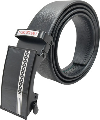 NUKAICHAU Men Formal, Casual, Evening, Party Black Artificial Leather, Texas Leatherite Belt