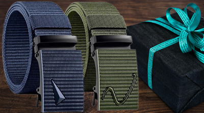 Daller Men & Women Casual, Party, Formal Black, Brown Nylon Belt