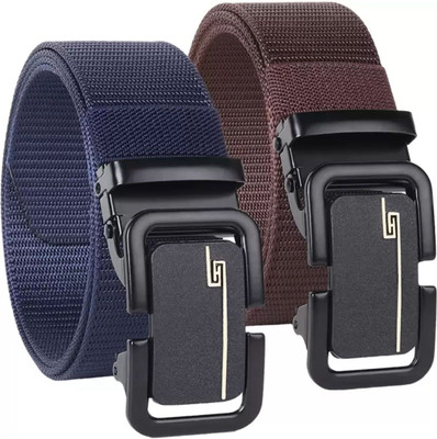 Kalsi Men Brown, Blue Nylon Belt