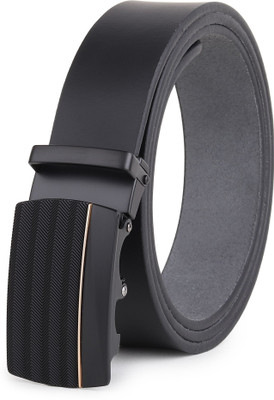 LOOPA Men Formal, Casual, Evening, Party Black Genuine Leather Belt