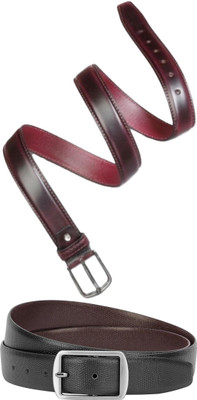 Jungler Men Evening, Party, Formal, Casual Brown, Black Genuine Leather Belt
