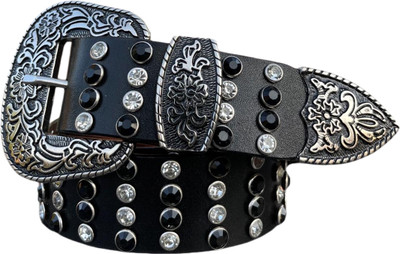 ENTEGRO Men Party, Evening, Casual Black Genuine Leather Belt