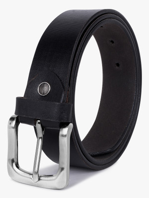 Roadster Men Formal Black Genuine Leather Belt