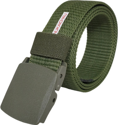 NUKAICHAU Boys Casual, Evening, Party Green Nylon Belt