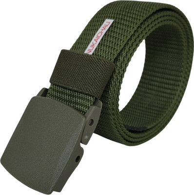 NUKAICHAU Men Casual, Evening, Party Green Nylon Belt