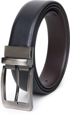 URBAN ALFAMI Men Formal, Casual, Party Black, Brown Artificial Leather, Texas Leatherite Reversible Belt