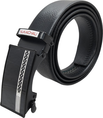NUKAICHAU Men Formal, Casual, Evening, Party Black Artificial Leather, Texas Leatherite Belt